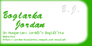 boglarka jordan business card